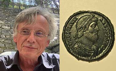 Porträt von Prof. Günther E. Thüry und Büste von Kaiser Julianus II.