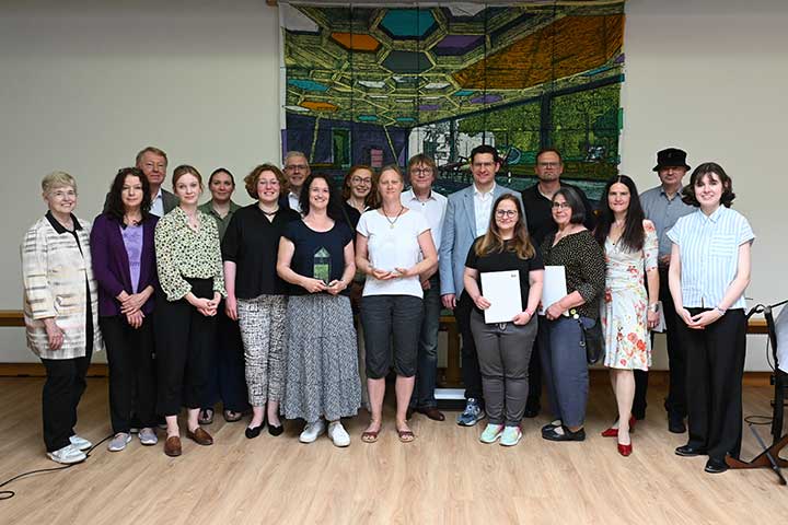 Teilnehmerinnen und Teilnehmer der Sommerakademie Coburg bei der Preisverleihung